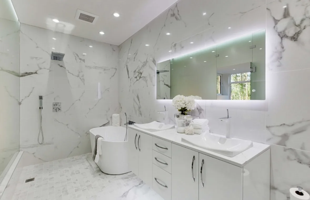 Luxury bathroom remodeling project